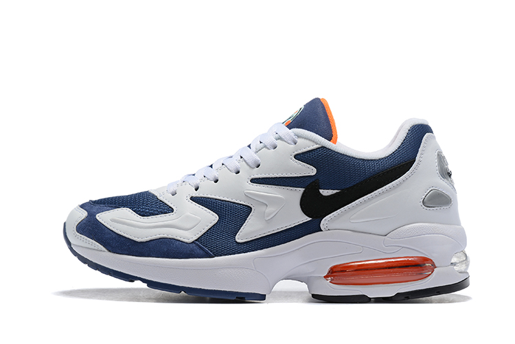 Nike Air Max 2 White Blue Black Orange Shoes - Click Image to Close